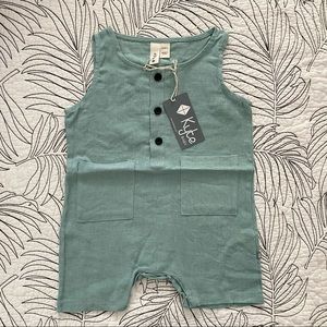 Kyte Baby - Jade Sleeveless Linen Romper - NWT